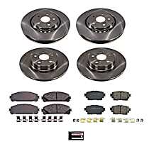 Front and Rear Brake Disc and Pad Kit, Plain Surface, 5 Lugs, 317 mm, Ceramic, Z17 OE Replacement