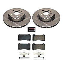 KOE8844 Front Brake Disc and Pad Kit, Plain Surface 5 Lugs 320.3 mm Ceramic Z17 OE Replacement