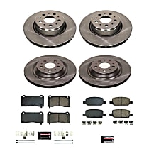 KOE8904 Front and Rear Brake Disc and Pad Kit, Plain Surface 5 Lugs 320.3 mm Ceramic Z17 OE Replacement
