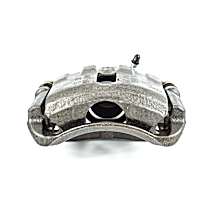 Front, Driver Side Brake Caliper, Sedan, With Casting# AT55 (Nissin), Autospecialty By Powerstop