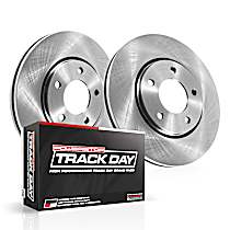 Rear Brake Disc and Pad Kit, Plain Surface, 5 Lugs, 308 mm, Carbon Fiber Metallic, S, 3.5L 6Cyl, Track Day - Rear