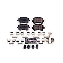 Rear Z23 Daily Carbon-Fiber Ceramic Brake Pads with Stainless-Steel Hardware Kit