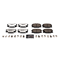 Z36-734 Front OR Rear Z36 Truck Carbon-Fiber Ceramic Brake Pads with Stainless-Steel Hardware Kit