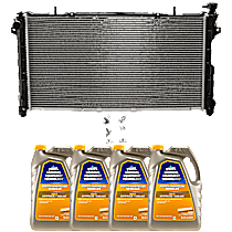 5-Piece Kit Radiator, 3.3L/3.8L Engines, Aluminum Core, Plastic Tank