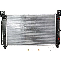 Radiator, 4.8L/5.3L Engines, 28 in. x 17 in. Core, Aluminum Core, Plastic Tank, For Models Without Rear Auxiliary A/C