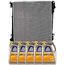 6-Piece Kit Radiator, 6 Cyl 4.0L, includes (5) Coolant/Antifreeze and (1) Radiator