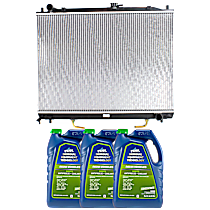 4-Piece Kit Radiator, 3.5L Engine, Aluminum Core, Plastic Tank