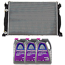 4-Piece Kit Radiator, 4 Cyl 2.0L, includes (3) Coolant/Antifreeze and (1) Radiator