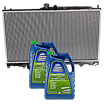 3-Piece Kit Radiator, 2.0L Engine, Turbo, Manual Transmission, Aluminum Core, Plastic Tank