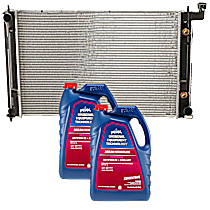 3-Piece Kit Radiator, 4 Cyl 2.4L, includes (1) Radiator and (2) Coolant/Antifreeze