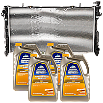 5-Piece Kit Radiator, 3.3L/3.8L Engines, Aluminum Core, Plastic Tank