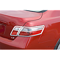 400855 Tail Light Cover - Chrome, Plastic, Cutouts, Direct Fit, Sold individually