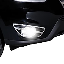 401784 Front, Driver or Passenger Side Fog Light Trim, Chrome