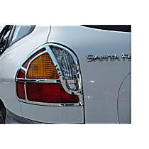402141 Tail Light Cover - Chrome, Plastic, Cutouts, Direct Fit, Sold individually