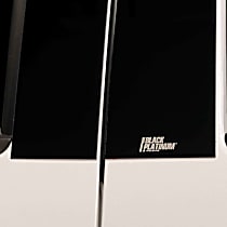 Pillar Trim - Black Platinum, Stainless Steel, Direct Fit, 4 Pieces