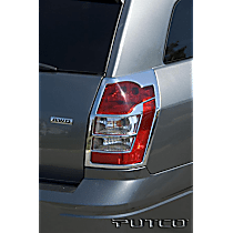 Tail Light Cover - Chrome, Plastic, Cutouts, Direct Fit, Sold individually