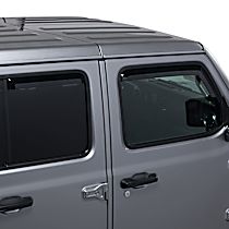 580221 Front and Rear, Driver and Passenger Side Window Visor, Black