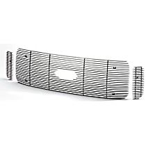 71165 Grille Insert - Silver, Aluminum, Billet, Direct Fit