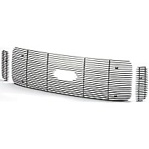 71166 Grille Insert - Silver, Aluminum, Billet, Direct Fit