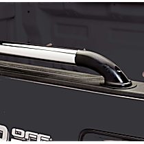79894 Bed Rails - Black and Silver, Stainless Steel, Direct Fit, Set of 2
