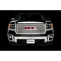 84184 Billet Grille - Polished, Stainless Steel, Punch Style, Grille Insert, Direct Fit, Sold individually