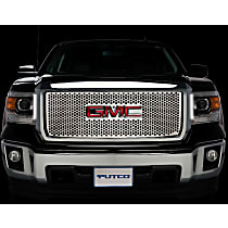 84202 Billet Grille - Polished, Stainless Steel, Punch Style, Grille Insert, Direct Fit, Set of 2