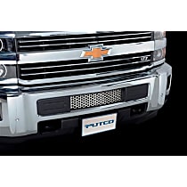 85195 Billet Grille - Polished, Stainless Steel, Punch Style, Bumper Insert, Direct Fit, Sold individually
