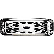 89104 Grille Insert - Silver, Stainless Steel, Flames, Direct Fit