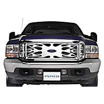 89105 Grille Insert - Silver, Stainless Steel, Flames, Direct Fit