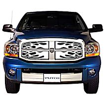 89156 Grille Insert - Silver, Stainless Steel, Flames, Direct Fit