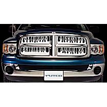89231 Grille Insert - Silver, Stainless Steel, Flames, Direct Fit