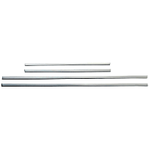 96701 Side Molding - Polished, Stainless Steel, Direct Fit, Set of 4