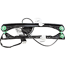 Coupe Front, Driver Side Power Window Regulator, With Motor, 2-Door