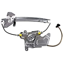 Sedan Rear, Driver Side Power Window Regulator, With Motor, 4-Door