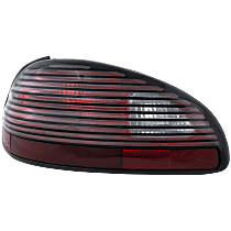 Driver Side Tail Light, Without bulb(s), Halogen, Clear and Red Lens