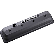 Valve Cover, SBC; 87-Pre Ls; Center Bolt; Raised Emblems, 5.0L