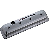 Valve Cover, SBC; 87-Pre Ls; Center Bolt; Recessed Emblems, 5.0L