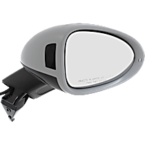 Passenger Side Mirror, Power, Power Folding, Heated, Paintable, In-housing Signal Light, No Memory, No Puddle Light, No Auto-Dimming, With Blind Spot Light in Housing