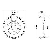 355301731 Rear Brake Drum