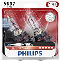 9007XVB2 Driver and Passenger Side X-tremeVision Series Halogen 9007 Headlight Bulb, High Beam and Low Beam, +100% more Vision