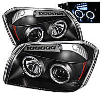 5009876 Driver and Passenger Side Halogen Headlight, With bulb(s), Clear Lens, Black Interior, Signature Series