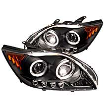 Driver and Passenger Side Halogen Headlight, With bulb(s), 2-Door Low Beam Uses Stock Bulb, High Beam Bulb Included, Clear Lens, Black Interior, Coupe, Signature Series