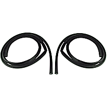 DWP 1112 67 Weatherstrip Seal - Front, Driver and Passenger Side, Black, Door, Direct Fit, Sold Individually