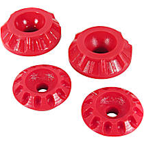 Strut Mount Bushing, Red, Polyurethane, Set of 6 - Rear
