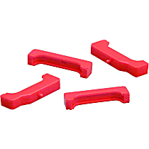 7-1712 Radiator Mount - Red, Polyurethane, Direct Fit, Set of 4