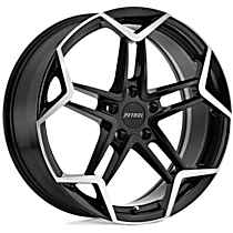 1780P1A405110B72 Aluminum Black Wheel, 17 in. X 8 in., 5 x 4.5 in. Bolt Pattern