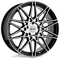 1780P3C405110F72 Aluminum Black Wheel, 17 in. X 8 in., 5 x 4.5 in. Bolt Pattern
