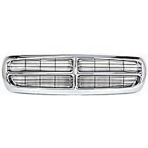 Grille Assembly, Chrome Shell with Painted Black Insert