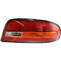 Passenger Side Tail Light, With bulb(s), Halogen, Amber, Clear and Red Lens