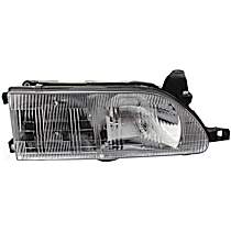 Passenger Side Headlight, with Bulb, Halogen, Clear Lens, CAPA Certified